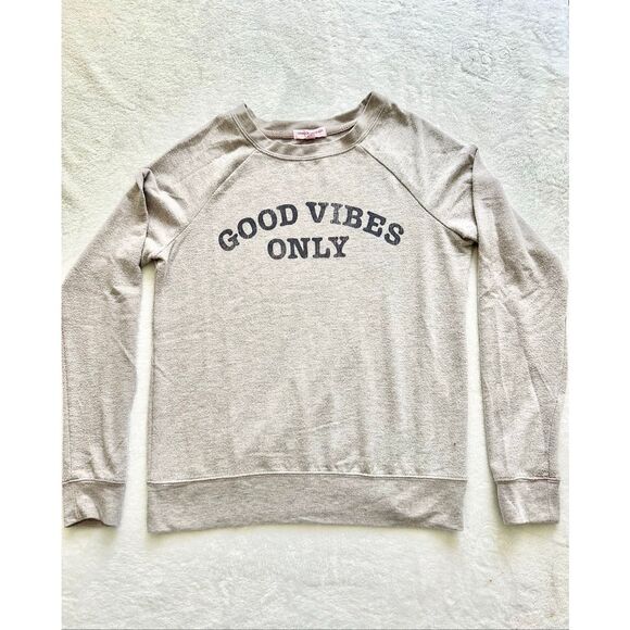 Grayson threads ‘good vibes only’ gray crewneck sweatshirt size extra small - Picture 1 of 7